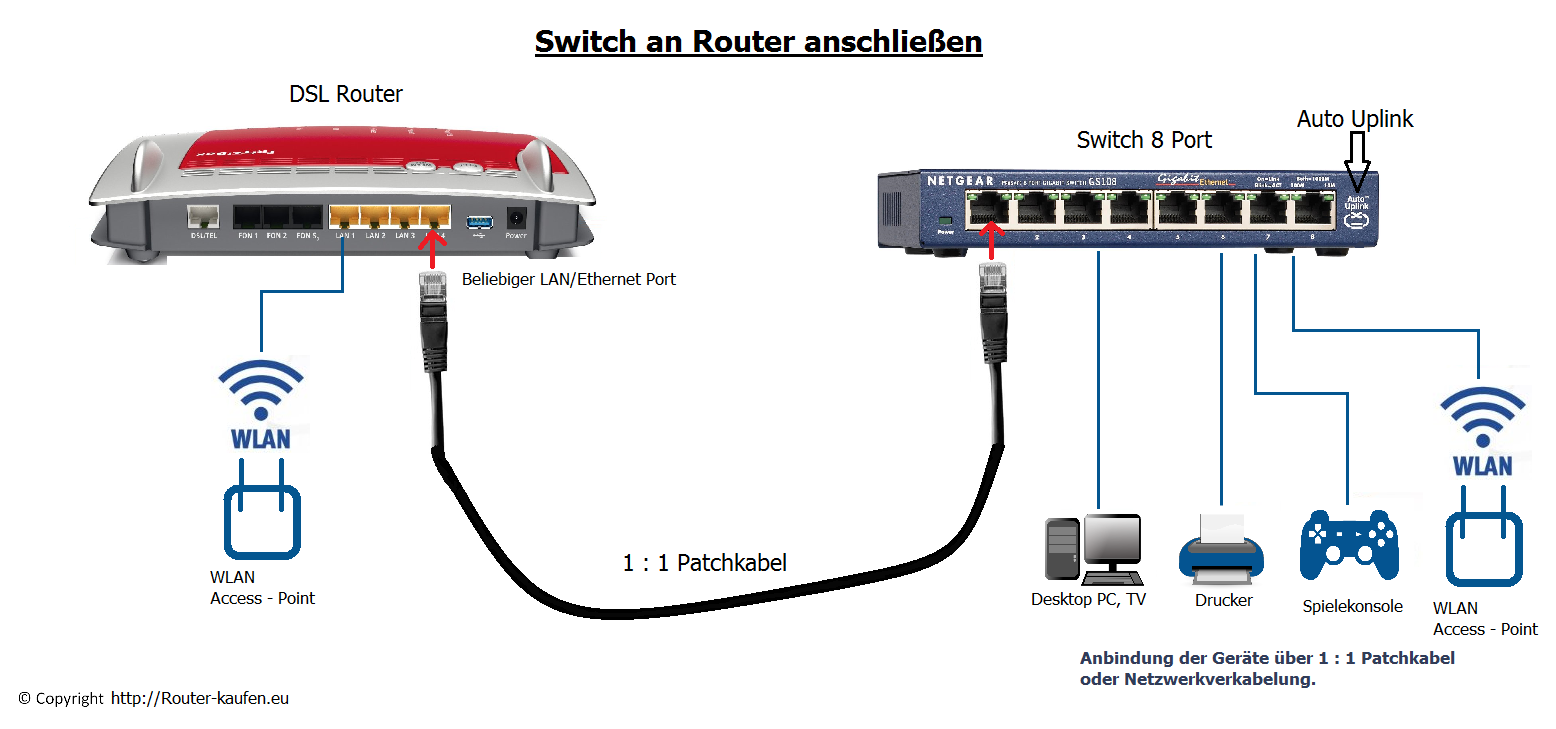 archief spiegel Kaal LAN erweitern Switch anschließen - So geht es - Hier informieren!